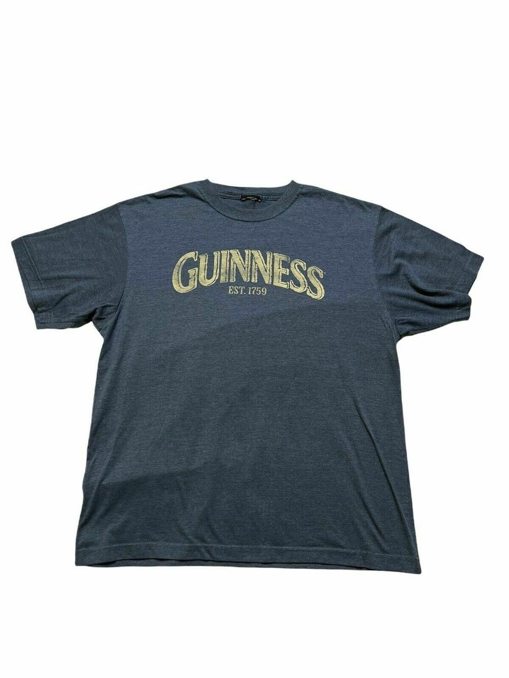 Guinness est. 1759 t shirt Vtg Beer Irish Label Dublin Ireland Gray Tee